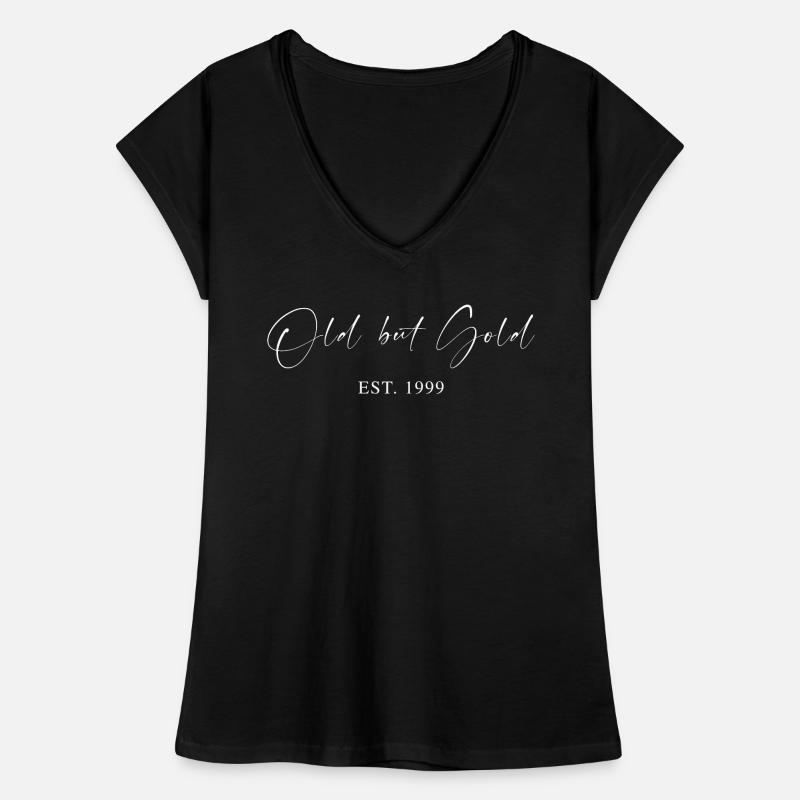 Old but Gold Est. 1999 Script Typography Gift Women's Vintage T-Shirt