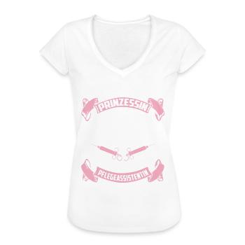 Pflegeassistentin - Prinzessin - Frauen Vintage T-Shirt - Schwarz - Vorne - Danielle (179cm)