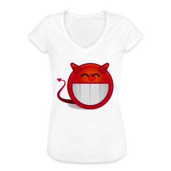 Smiley - T-shirt vintage Femme - noir - Devant - Danielle (179cm)