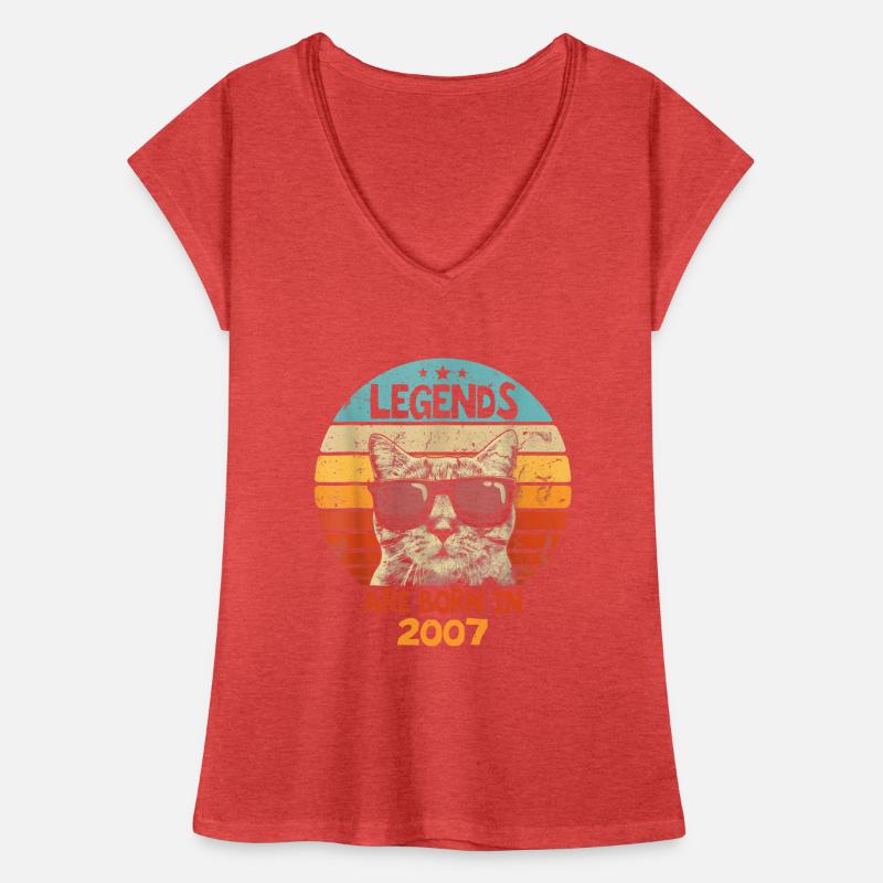 Die Legenden wurden 2007 geboren Jubiläumsgeschenk Frauen Vintage T-Shirt