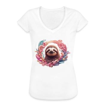 Paresseuse, confortable, personnelle, individuelle - T-shirt vintage Femme - noir - Devant - Danielle (179cm)