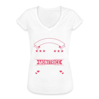 Idée Cadeau Pour Monitrice D'équitation - T-shirt vintage Femme - noir - Devant - Danielle (179cm)
