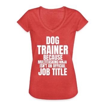 Dog Trainer - Women's Vintage T-Shirt - heather red - Front - Danielle (179cm)