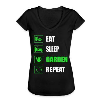 jardin - T-shirt vintage Femme - noir - Devant - Danielle (179cm)