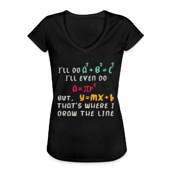 Mathe Lustig Nerd - Frauen Vintage T-Shirt - Schwarz - Vorne