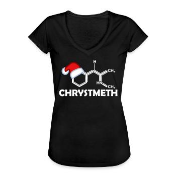 Chrystal Meth Weihnachten - Frauen Vintage T-Shirt - Schwarz - Vorne