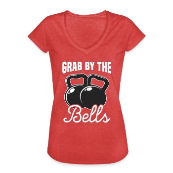 Kettlebell Haltères Poids Saisir Par Les Cloches - T-shirt vintage Femme - rouge chiné - Devant - Danielle (179cm)
