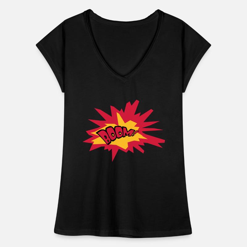 flèche texte feu flamme chaud tnt dynamite exploser T-shirt vintage Femme