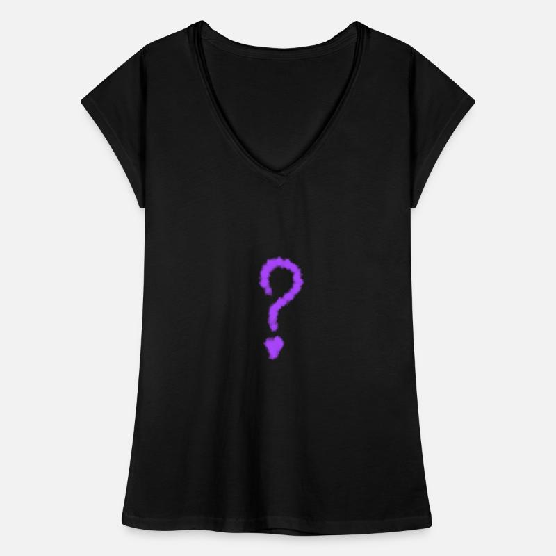 Conception des points d’interrogation violet T-shirt vintage Femme