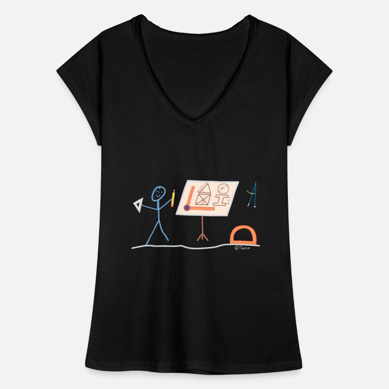 Technischer Zeichner Strichmännchen Konstrukteur Frauen Vintage T-Shirt