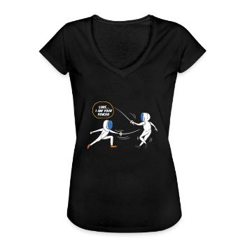 Luke I Am Your Fencer - Fechten Duell Kampfsport - Frauen Vintage T-Shirt - Schwarz - Vorne - Danielle (179cm)