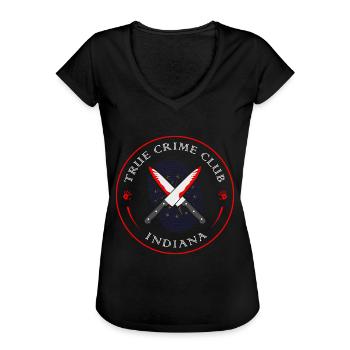 True Crime Club Indiana, Murderino Murder Show - Frauen Vintage T-Shirt - Schwarz - Vorne - Danielle (179cm)
