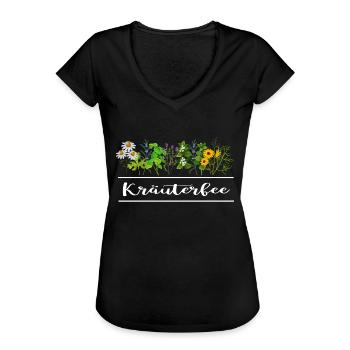 gärtner kräuterfee gartenarbeit garten - Frauen Vintage T-Shirt - Schwarz - Vorne - Danielle (179cm)
