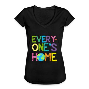 Tag der Erde Jedes Zuhause rettet unseren Planeten - Frauen Vintage T-Shirt - Schwarz - Vorne