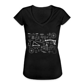 CHAINSTORY X Brompton Parts - Women's Vintage T-Shirt - black - Front