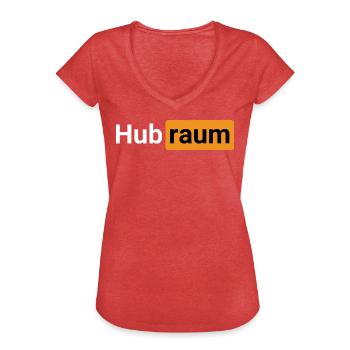 Hubraum Auto Tuning Motor Benzin Auspuff Kolben - Frauen Vintage T-Shirt - Rot meliert - Vorne - Danielle (179cm)