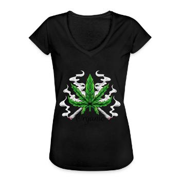 Organic - Women's Vintage T-Shirt - black - Front