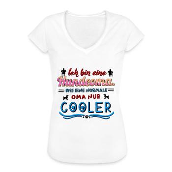 hund oma haustier enkelin dogge anerkennung beste - Frauen Vintage T-Shirt - Schwarz - Vorne - Danielle (179cm)
