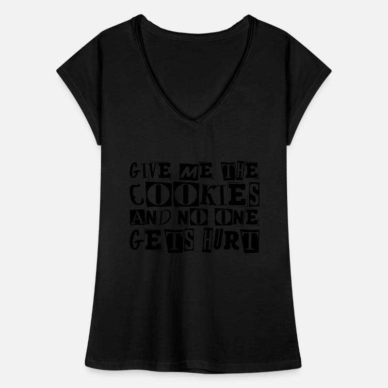 Cookies Christmas Ransom Note Frauen Vintage T-Shirt