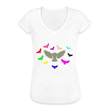 Owl - Women's Vintage T-Shirt - black - Front - Danielle (179cm)