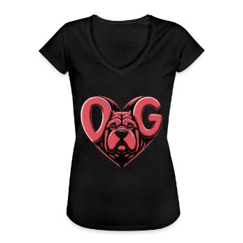BULLDOG INGLESE - Maglietta vintage donna - nero - Fronte - Danielle (179cm)