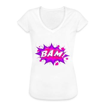BAM 2 - Frauen Vintage T-Shirt - Schwarz - Vorne - Danielle (179cm)