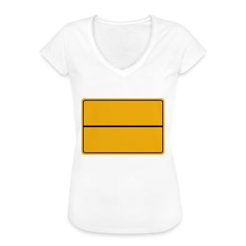 Ortsende Schild Ortschild Deutschland - Frauen Vintage T-Shirt - Schwarz - Vorne - Danielle (179cm)