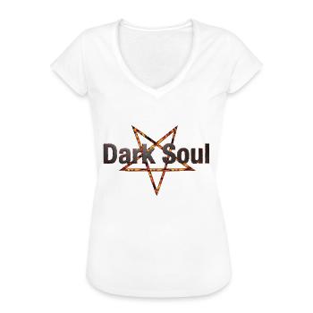 Dark Soul - Frauen Vintage T-Shirt - Schwarz - Vorne - Danielle (179cm)