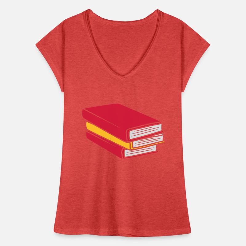 Design stacked books comic Women's Vintage T-Shirt