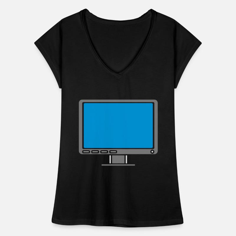 Ordinateur d’affichage d’écran de conception T-shirt vintage Femme