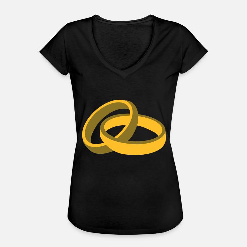 Rings - Women's Vintage T-Shirt - black