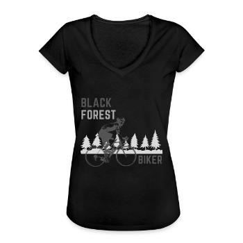 Mountain bikers - Women's Vintage T-Shirt - black - Front - Danielle (179cm)
