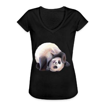 Panda - Women's Vintage T-Shirt - black - Front