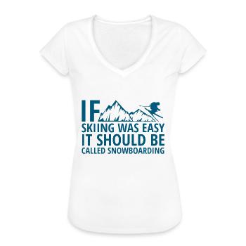Winter Sports - Ski - Après Ski - Gift - Women's Vintage T-Shirt - black - Front - Danielle (179cm)