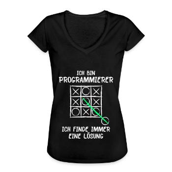 Ich bin Programmierer Lösung Spruch Computer Nerd - Frauen Vintage T-Shirt - Schwarz - Vorne - Danielle (179cm)
