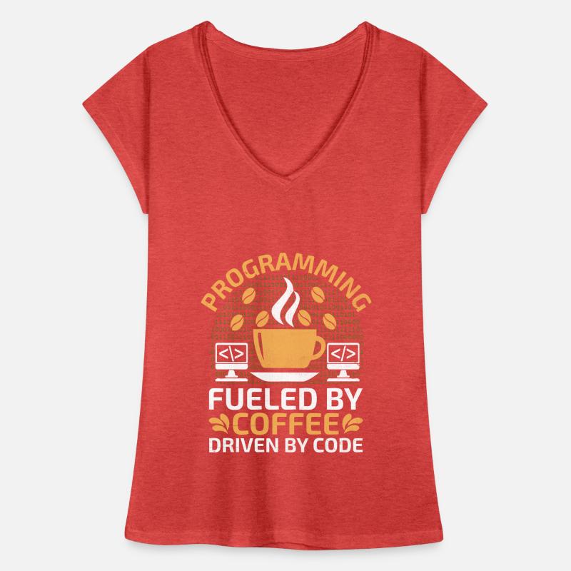 Kaffee-Codierung Programmierer Programmierer Entwickler Nerd Coff Frauen Vintage T-Shirt