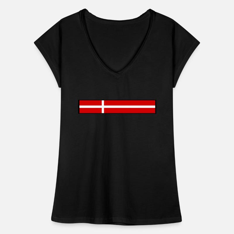 Drapeau du Danemark T-shirt vintage Femme