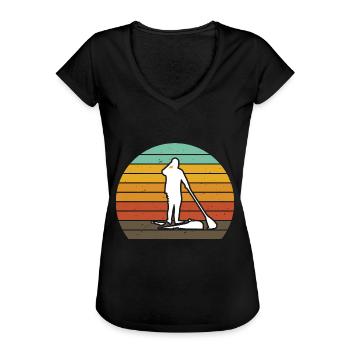 SUP Rétro Soleil - T-shirt vintage Femme - noir - Devant - Danielle (179cm)