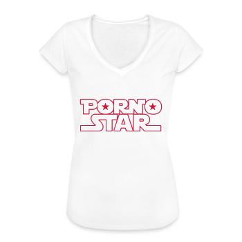 Porno Star - Frauen Vintage T-Shirt - Schwarz - Vorne - Danielle (179cm)