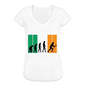 The Evolution of Hurling - Women's Vintage T-Shirt - black - Front - Danielle (179cm)