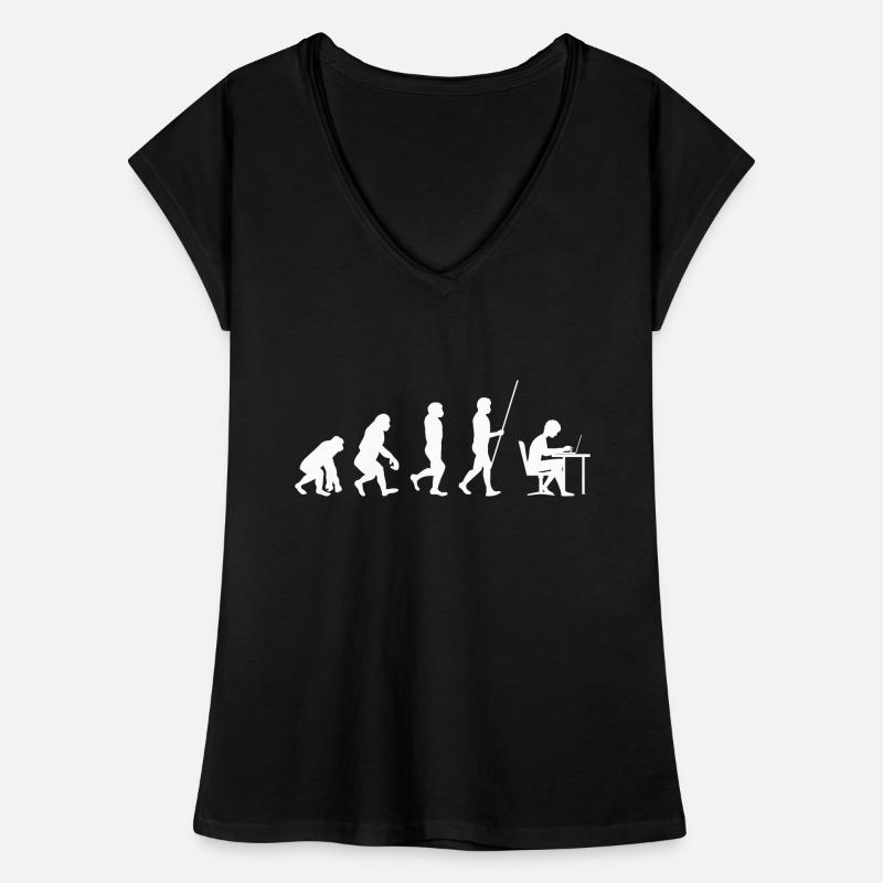 Computer Geek Entwicklung Evolution Frauen Vintage T-Shirt