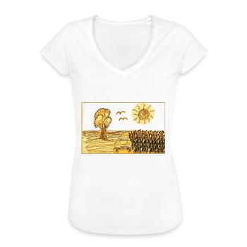Landscape - Women's Vintage T-Shirt - black - Front - Danielle (179cm)
