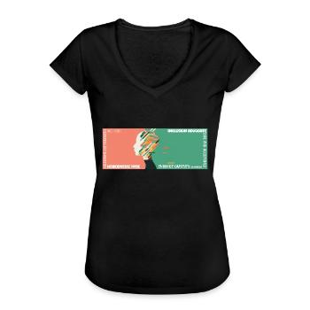 Neurodiverser Stolz. - Frauen Vintage T-Shirt - Schwarz - Vorne - Danielle (179cm)