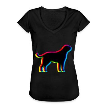 CMYK St. Bernard - Women's Vintage T-Shirt - black - Front - Danielle (179cm)