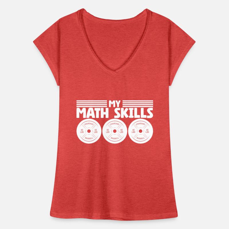 Plaques de poids d’haltérophile Bodybuilder Math T-shirt vintage Femme