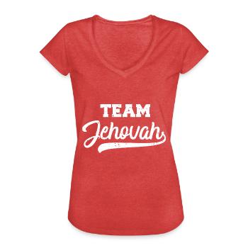 Team Jehovah cool gift for Jehovah's Witnesses - Women's Vintage T-Shirt - heather red - Front - Danielle (179cm)