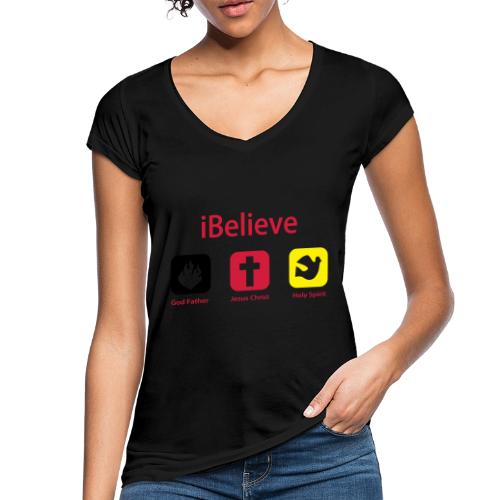 iBelieve - Jesus Shirt (UK) - Frauen Vintage T-Shirt