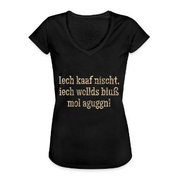 Erzgebirge Design - Frauen Vintage T-Shirt - Schwarz - Vorne