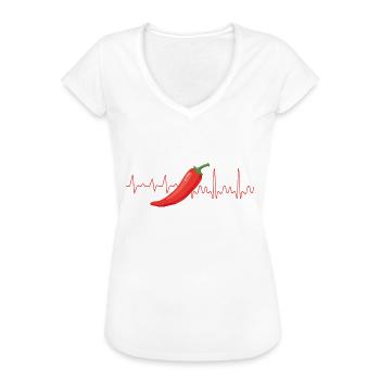 Piment - T-shirt vintage Femme - noir - Devant - Danielle (179cm)