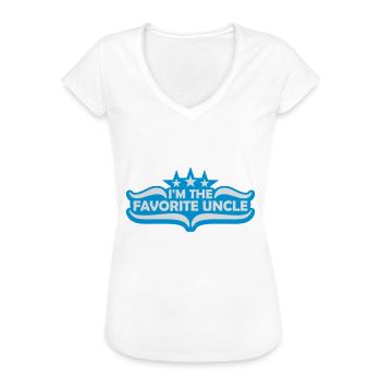 at The Favorite Uncle - Women's Vintage T-Shirt - black - Front - Danielle (179cm)